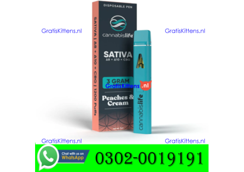 Peaches N’ Cream THC Vape Pen Lahore 03020019191