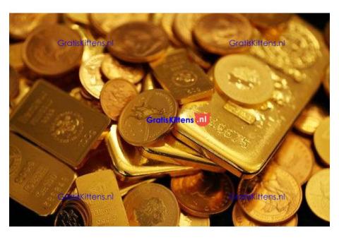 Goudklompjes, goudstaven, goudstof 99,99%